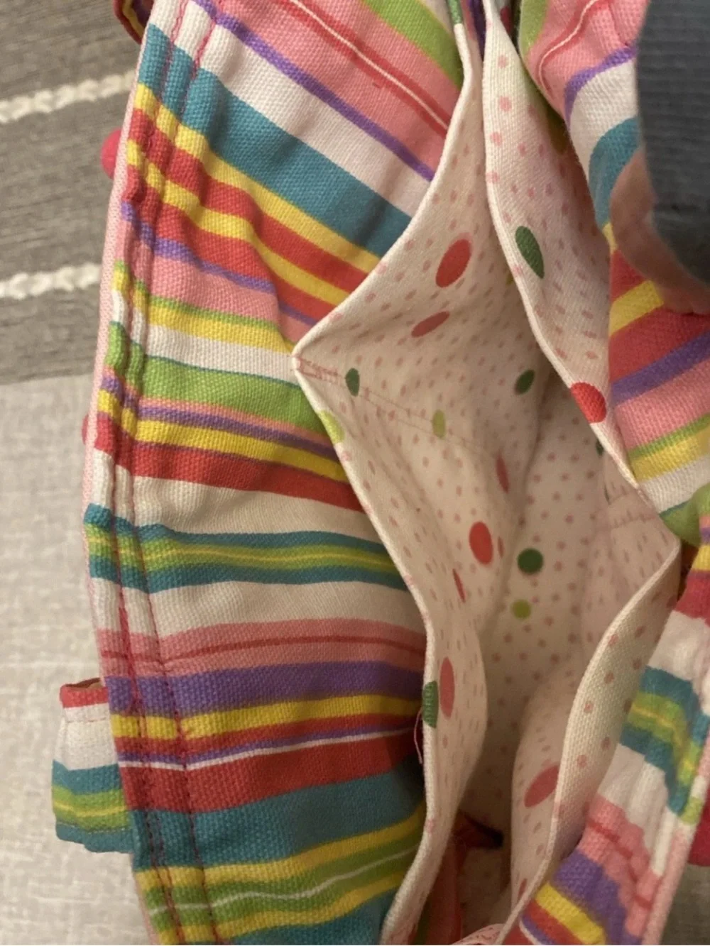 NWT Small Hand Made Diaper Bag with Bib Burp Cloth Emily Hand Sewn Baby Bag Pink